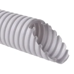 Ohybná elektroinštalačná rúrka PVC MONOFLEX pr. 16 mm s preťahovacím drôtom, 22212, mechanická odolnosť 320N/5cm, svetlosivá. - 