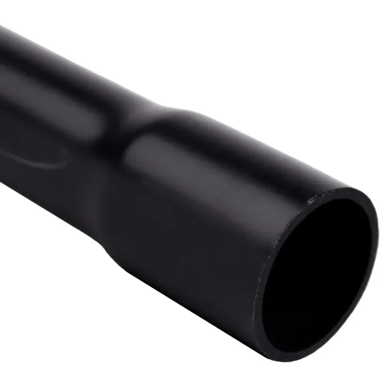 Tuhá hrdlovaná elektroinštalačná rúrka UV stabilná bezhalogénová PPO pr. 16 mm, 22521, mechanická odolnosť 320N/5cm, čierna, dĺž