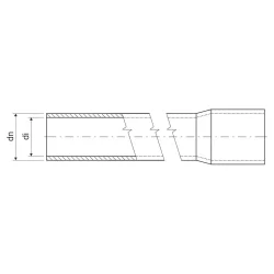 Tuhá hrdlovaná elektroinštalačná rúrka UV stabilná bezhalogénová PPO pr. 16 mm, 22521, mechanická odolnosť 320N/5cm, čierna, dĺž
