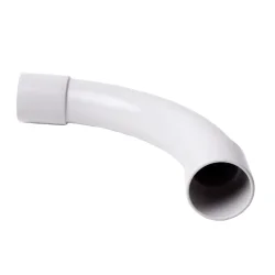 Koleno 90° pre tuhé elektroinštalačné rúrky PVC pr. 32 mm, svetlosivé. - 4132_KB