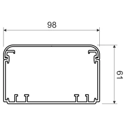 Elektroinštalačný kanál Elegant EKE 100x60, biely, 2 m, kartón - EKE 100X60_HD