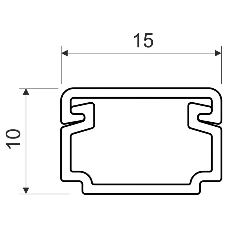 Lišta hranatá LH 15x10, biela, 2 m, kartón - LH 15X10_HD