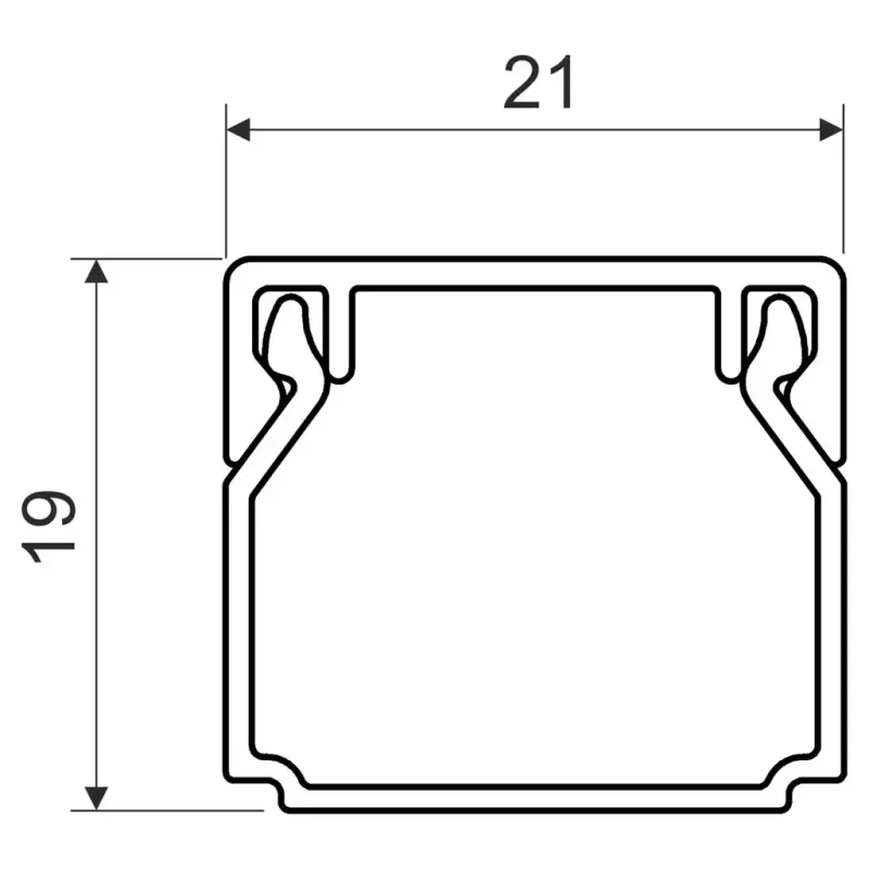 Lišta hranatá 20x20, tmavé drevo - hnedá, 2 m, kartón - LHD 20X20_TD