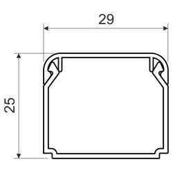 Lišta hranatá 30x25, biela, 2 m, fólia - LHD 30X25_HC