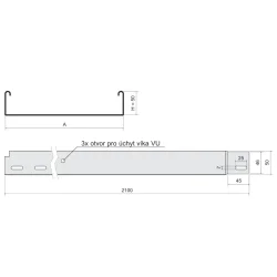 Káblový žľab 50x125x0,70 sendzimir - NKZIN 50X125X0.70_S