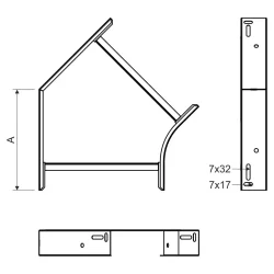 Oblúk 45° pre žľab 100x250 sendzimir - NO 45X100X250_S