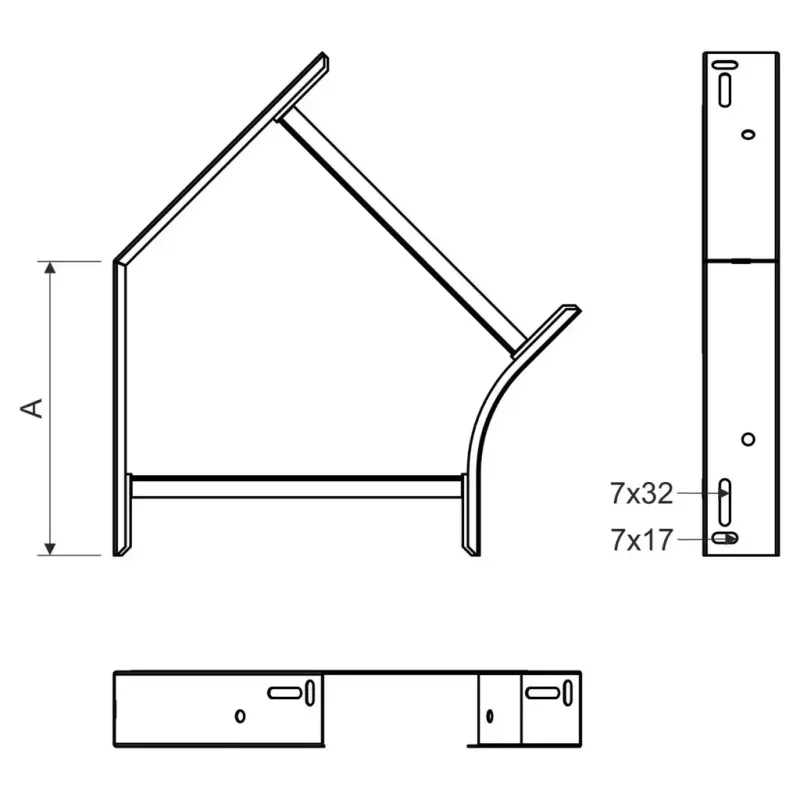 Oblúk 45° pre žľab 100x250 sendzimir - NO 45X100X250_S