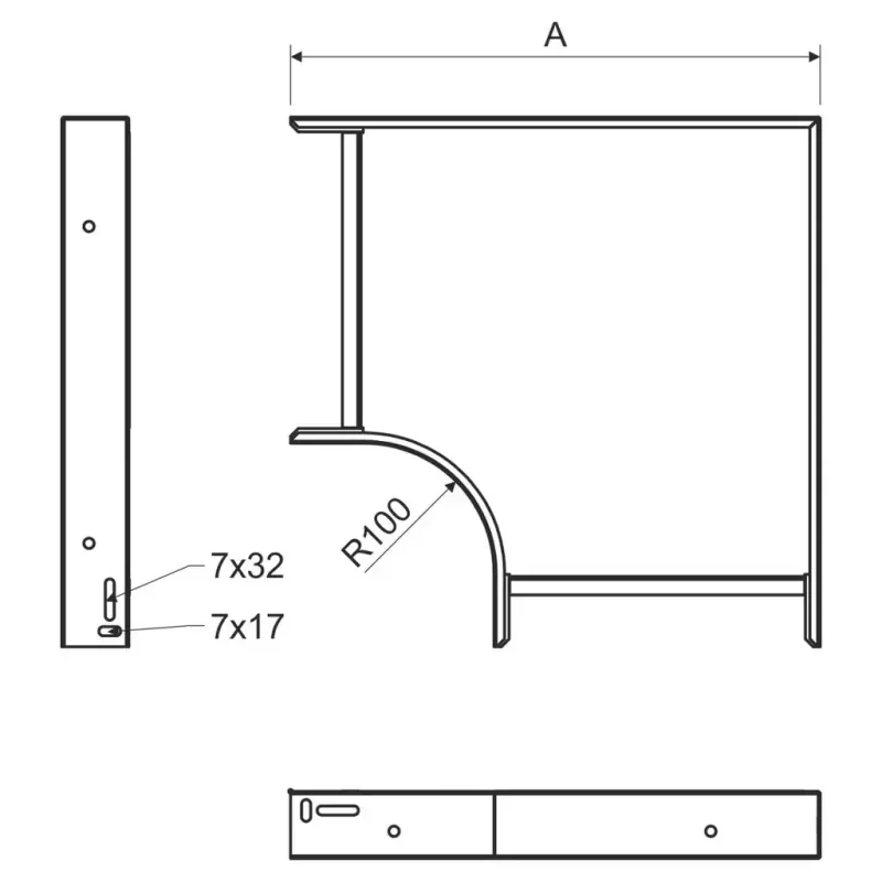 Oblúk 90° pre žľab 50x62 sendzimir - NO 90X50X62_S