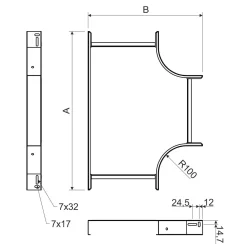 T-kus rozmer 50x125 sendzimir - NT 50X125_S