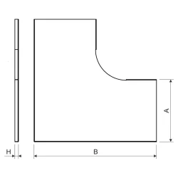 Veko oblúka 90° šírky 250 sendzimir - NVO 90X250_S