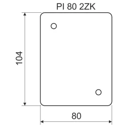 PI 80 2ZK - Podložka izolačná, konfigurácia XX, farba sivá, balenie - 10/40 ks - PI 80 2ZK_XX