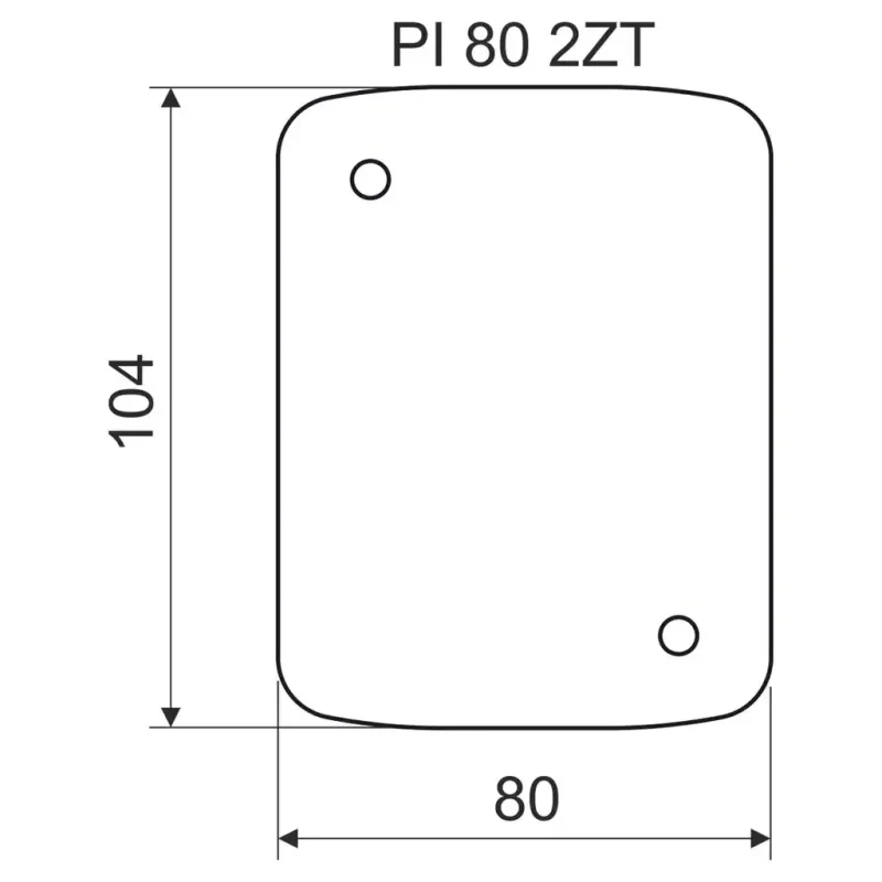 PI 80 2ZT - Podložka izolačná, konfigurácia XX, farba sivá, balenie - 10/40 ks - PI 80 2ZT_XX