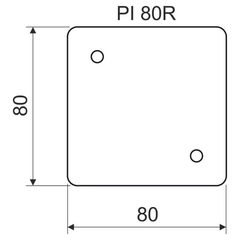 PI 80R - Podložka izolačná, konfigurácia XX, farba sivá, balenie - 10/40 ks - PI 80R_XX