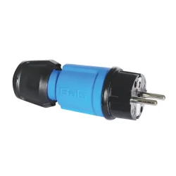 Zástrčka CZ + SCHUKO modrá 16A 3p 230V IP44, max. do 3 x 4 mm2 - 7370
