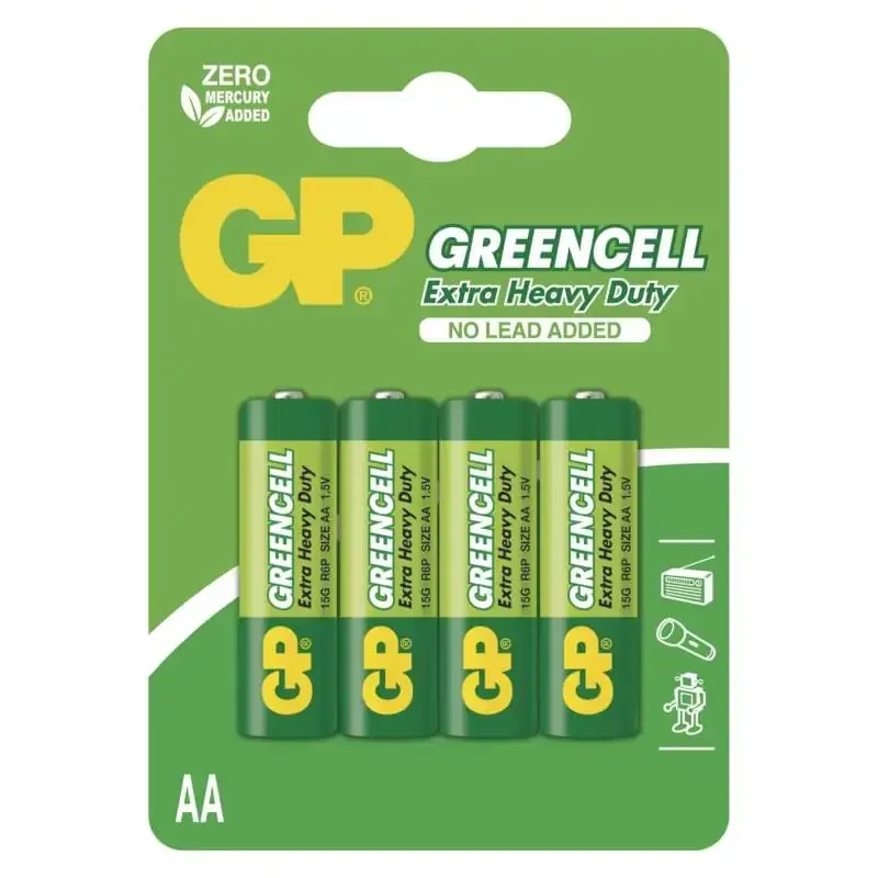 GP Greencell R6 zinkochloridové batérie (AA), 4 ks - 1012214000