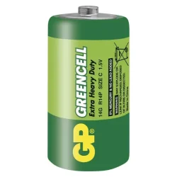 GP Greencell zinkochloridová batéria R14 (C), 2 ks - 1012312000