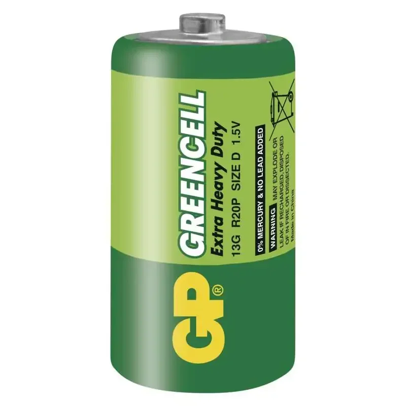GP Greencell zinkochloridová batéria R20 (D), 2 ks - 1012412000