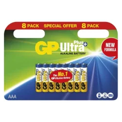 Alkalické batérie GP Ultra Plus AAA (LR03), 8 ks - 1017108000 Alkalické batérie GP Ultra Plus AAA (LR03), 8 ks - 1017108000