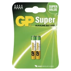Špeciálna alkalická batéria GP 25A (AAAA, LR61) 1,5 V, 2 ks - 1021002512