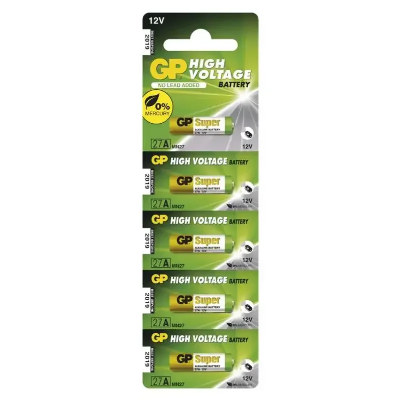 Alkalická špeciálna batéria GP 27AF (MN27, V27GA) 12 V, 5 ks - 1021002715