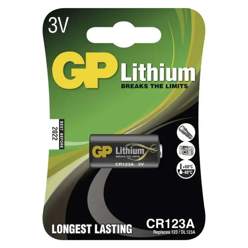 Lítiová batéria GP CR123A, 1 ks - 1022000111