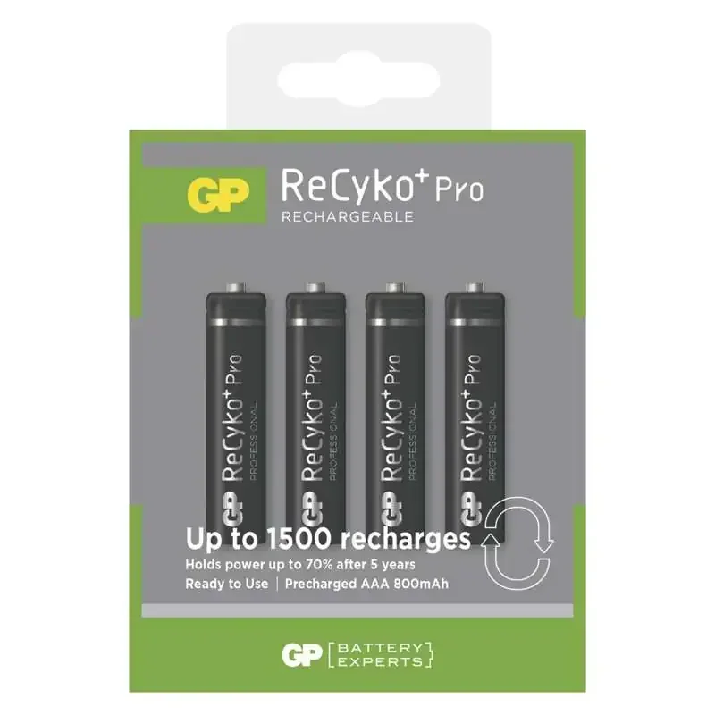 Nabíjacie batérie GP ReCyko+ Pro Prof. 800 (AAA), 4 ks - 1033114063