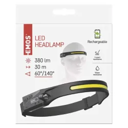 Dobíjacia čelovka COB LED P3541, 380 lm, Li-Pol 1200 mAh - 1441292150