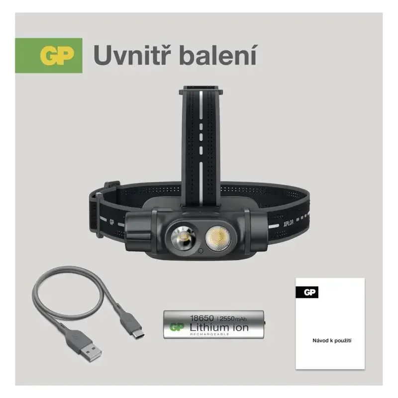 Dobíjacia LED čelovka GP Xplor PHR19, 1200 lm - 1451701900