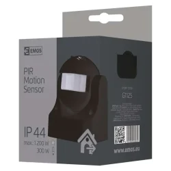 PIR senzor (snímač pohybu) IP44 1200W, čierny - 1454007250