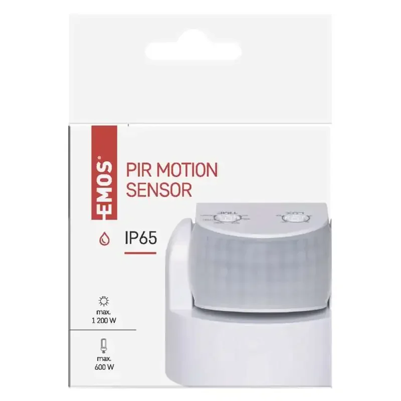 PIR senzor (snímač pohybu) IP65 1200W, biely - 1454015100 PIR senzor (snímač pohybu) IP65 1200W, biely - 1454015100