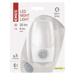 Nočné svetlo LED P3318 so senzorom pohybu do zásuvky - 1456000150