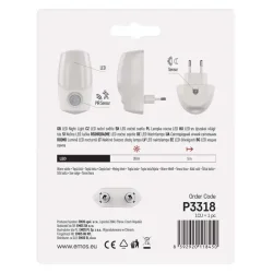 Nočné svetlo LED P3318 so senzorom pohybu do zásuvky - 1456000150