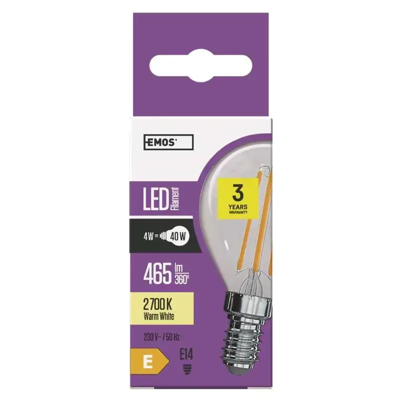 LED žiarovka Mini Globe 4W E14 teplá biela - 1525281210