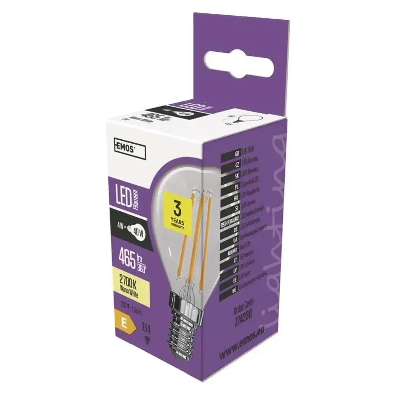 LED žiarovka Mini Globe 4W E14 teplá biela - 1525281210