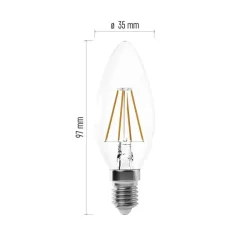 LED žiarovka s vláknom 3,4W E14 neutrálna biela - 1525281407 LED žiarovka s vláknom 3,4W E14 neutrálna biela - 1525281407
