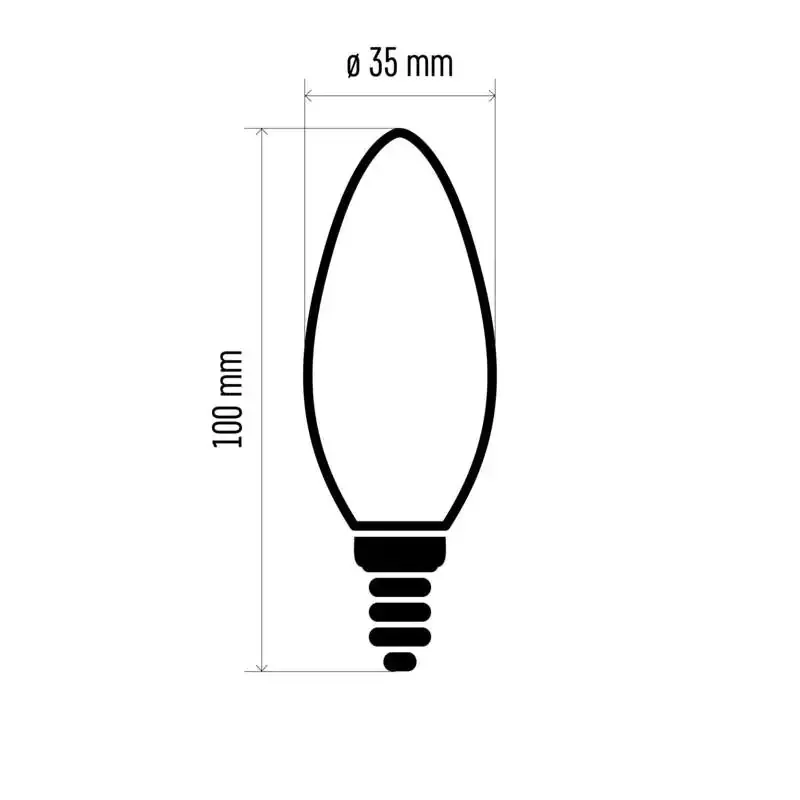 LED žiarovka s vláknom 3,4W E14 neutrálna biela - 1525281407 LED žiarovka s vláknom 3,4W E14 neutrálna biela - 1525281407