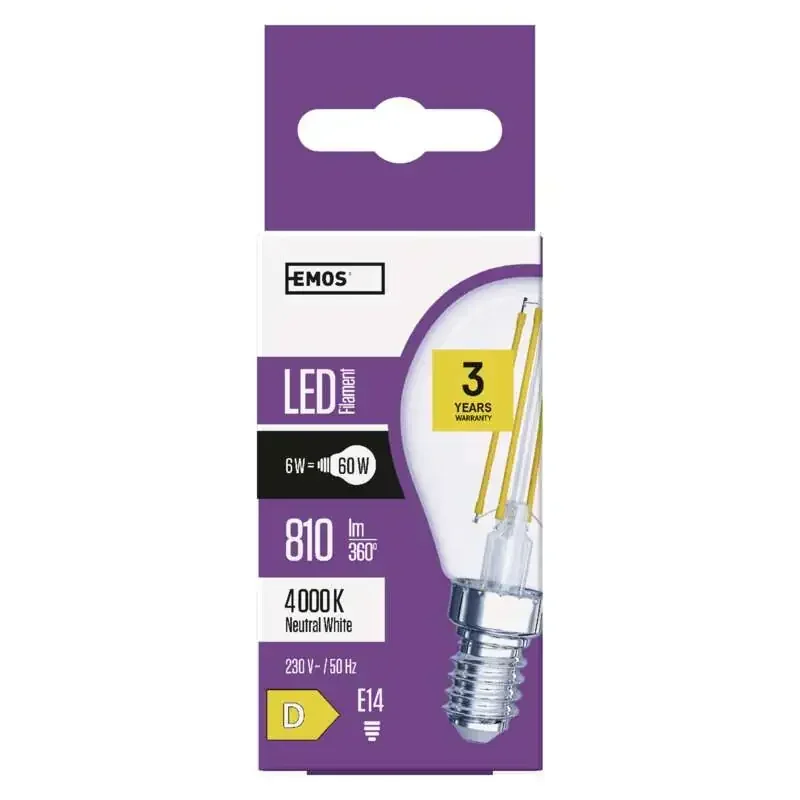 Filament Mini Globe 6W E14 Neutrálne biela LED žiarovka - 1525281411 Filament Mini Globe 6W E14 Neutrálne biela LED žiarovka - 1525281411