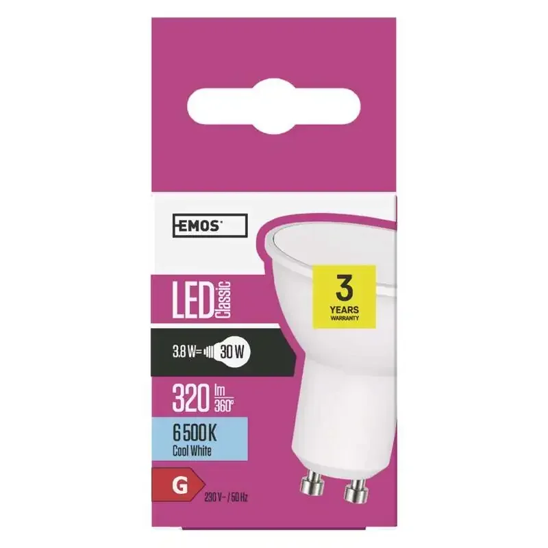 LED žiarovka Classic MR16 3,8W GU10 studená biela - 1525730100 LED žiarovka Classic MR16 3,8W GU10 studená biela - 1525730100