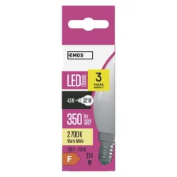 Klasická sviečka 4,1W E14 LED žiarovka teplá biela - 1525731200 Klasická sviečka 4,1W E14 LED žiarovka teplá biela - 1525731200