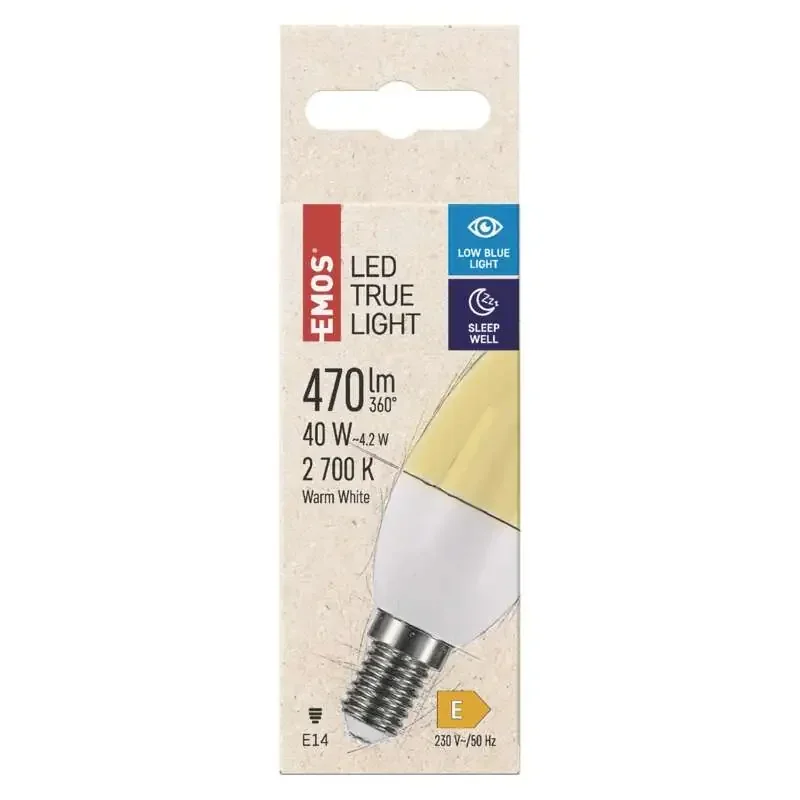 True Light 4,2W E14 LED žiarovka teplá biela - 1525731220