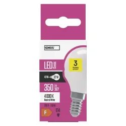 Klasická mini guľôčková 4,1W neutrálne biela LED žiarovka E14 - 1525731402