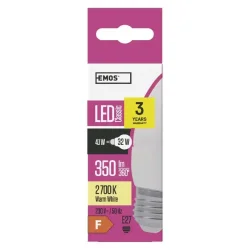 Klasická sviečka 4,1W E27 LED žiarovka teplá biela - 1525733206