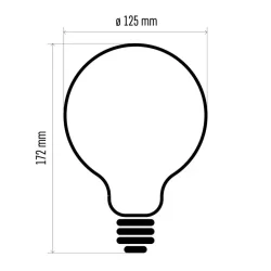 LED žiarovka G125 18W E27 teplá biela - 1525733253