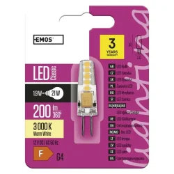 LED žiarovka Classic JC 1,9W 12V G4 teplá biela - 1525735201