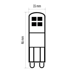LED žiarovka Classic JC 1,9W G9 teplá biela - 1525736207
