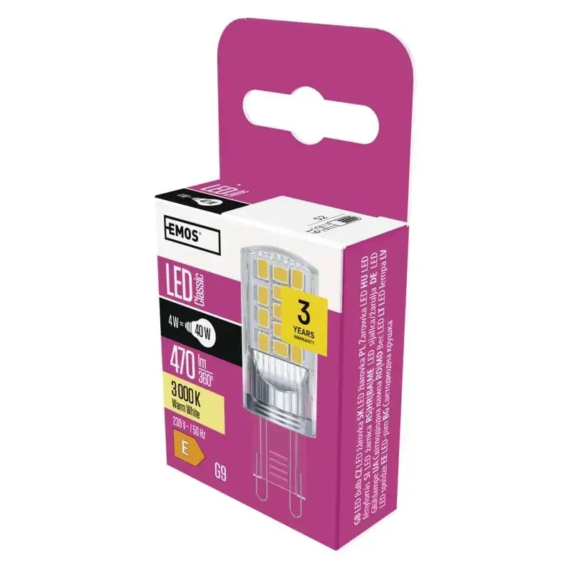 LED žiarovka Classic JC 4W G9 teplá biela - 1525736210