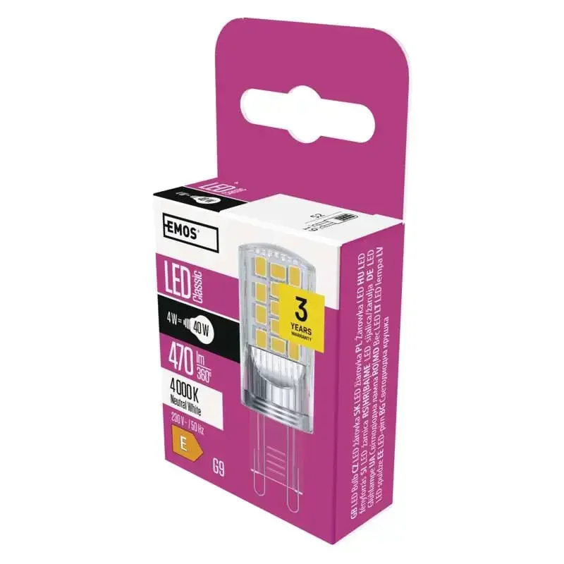 LED žiarovka Classic JC 4W G9 neutrálna biela - 1525736410