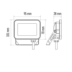 LED reflektor INOVO 10 W, sivý, neutrálna biela - 1531242612