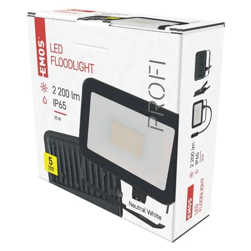 LED reflektor INOVO 20 W, sivý, neutrálna biela - 1531242622