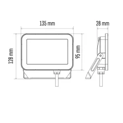 LED reflektor INOVO 20 W, sivý, neutrálna biela - 1531242622